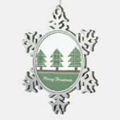 Ornament met kerstbomen (Rechts)