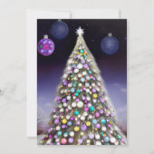 Ornament met kerstbomen feestdagenkaart (Voorkant)