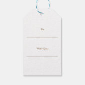 Ornament met kerstbomen - Label met cadeaus Cadeaulabel (Achterkant)