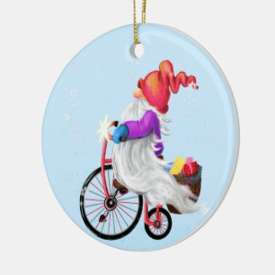 Ornament met kerstbomen met bijten en cadeaus