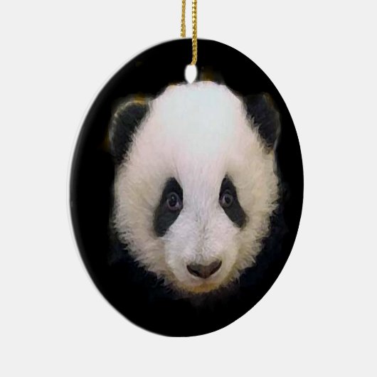 Ornament met kerstbomen Panda (Rechts)