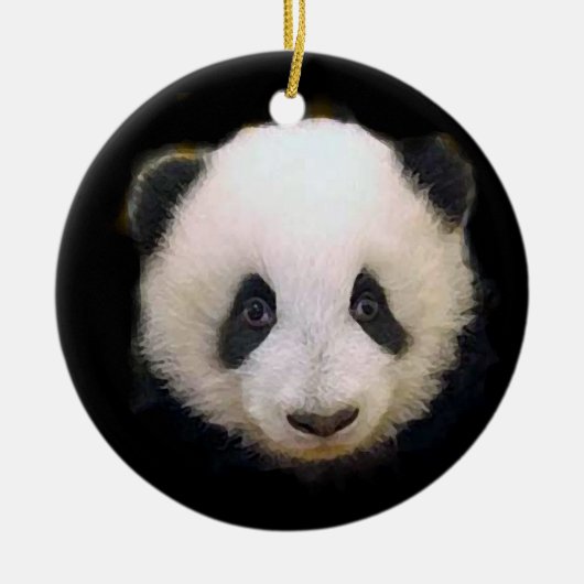 Ornament met kerstbomen Panda (Voorkant)