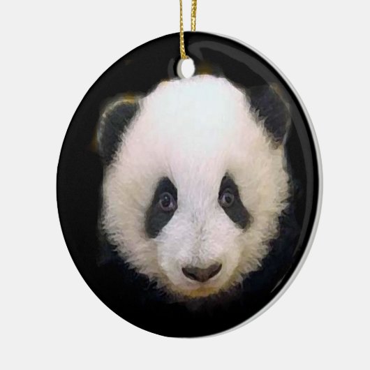 Ornament met kerstbomen Panda (Links)