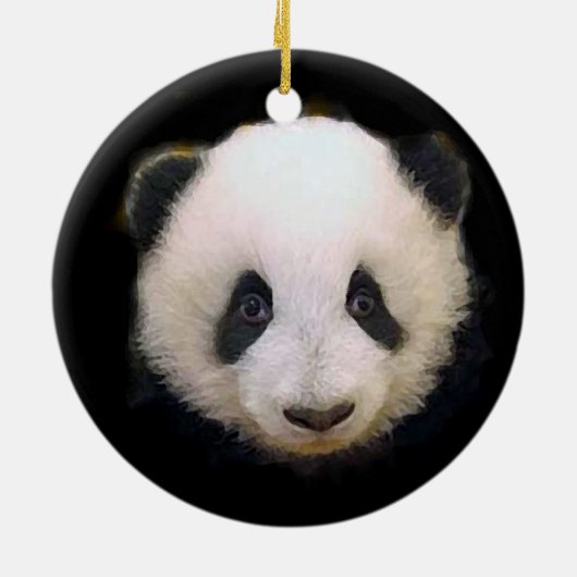 Ornament met kerstbomen Panda (Achterkant)