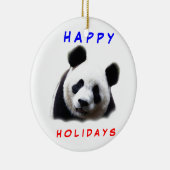 Ornament met kerstbomen Panda (Rechts)