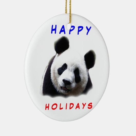 Ornament met kerstbomen Panda (Rechts)
