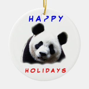 Ornament met kerstbomen Panda