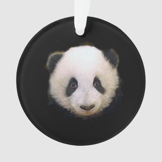 Ornament met kerstbomen Panda (voorkant)