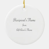 Ornament met kerstbomen - Snowman/Black (Achterkant)
