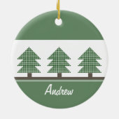 Ornament met kerstbomen voor mod (Achterkant)