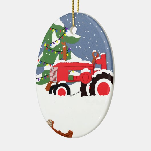Ornament met kerstbomen voor trekkers (Links)