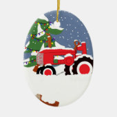 Ornament met kerstbomen voor trekkers (Voorkant)