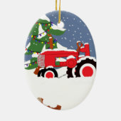 Ornament met kerstbomen voor trekkers (Achterkant)