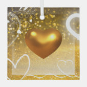 Ornament met kerstboomgaarden gouden haren (Voorkant)