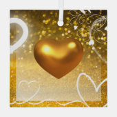 Ornament met kerstboomgaarden gouden haren (Achterkant)