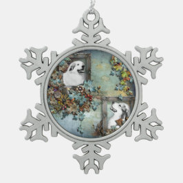 Ornament met kerstboomkoorts - blauw