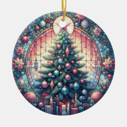 Ornament met kerstboomronde (Voorkant)