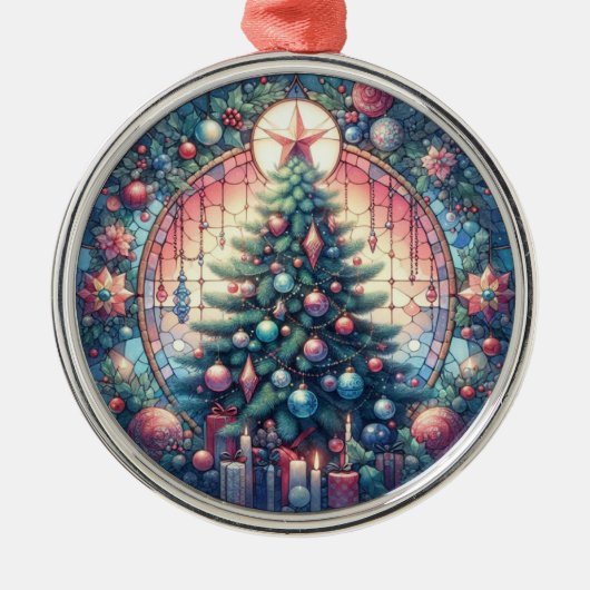Ornament met kerstboomronde (Voorkant)