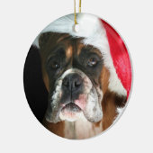 Ornament met kerstboxer (Links)