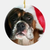 Ornament met kerstboxer (Achterkant)