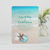 Ornament met kerstbruiloft kaart (Staand voorkant)