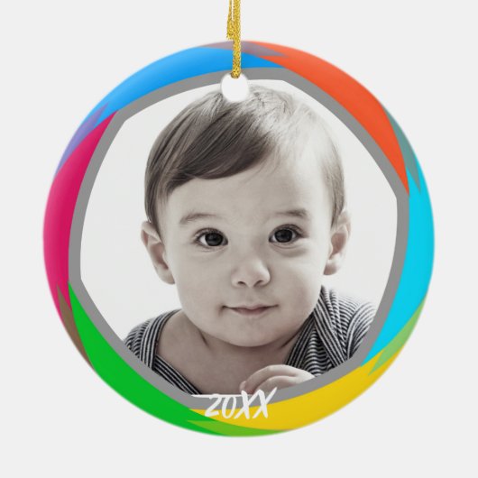 Ornament met kerstcadeau voor Merry Kerstmis (Achterkant)
