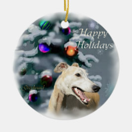 Ornament met kerstcadeaus voor Greyhound