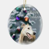 Ornament met kerstcadeaus voor Greyhound (Links)