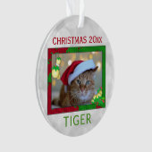 Ornament met kerstcadeautje met foto's (voorkant)