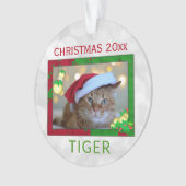 Ornament met kerstcadeautje met foto's (voorkant)