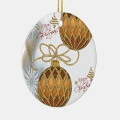 Ornament met kerstcirkel, goudzalen (Rechts)