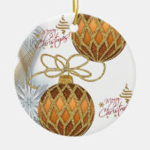 Ornament met kerstcirkel, goudzalen (Voorkant)