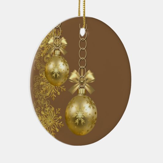 Ornament met kerstcirkel, goudzalen (Rechts)