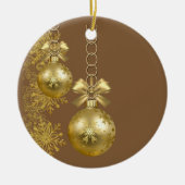 Ornament met kerstcirkel, goudzalen (Voorkant)