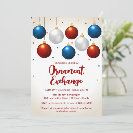 Ornament met kerstfeest kaart (Staand voorkant)