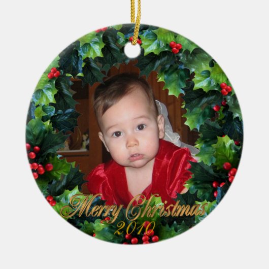 Ornament met kerstfoto's, (Voorkant)