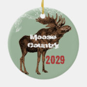 Ornament met kerstfoto's in Moose Country (Achterkant)