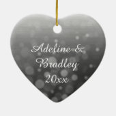 Ornament met kerstfoto's van een paar (Achterkant)