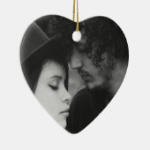 Ornament met kerstfoto's van een paar (Rechts)