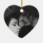 Ornament met kerstfoto's van een paar (Voorkant)