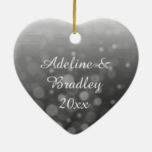 Ornament met kerstfoto's van een paar (Achterkant)