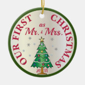 Ornament met kerstgevechtsbomen (Voorkant)