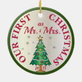 Ornament met kerstgevechtsbomen (Achterkant)