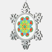 Ornament met kersthart Mandala (Rechts)