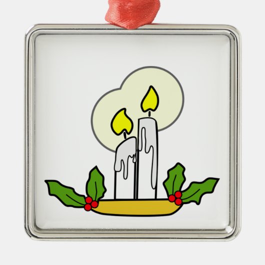 Ornament met kerstkaarsen (Voorkant)