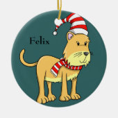 Ornament met kerstKat "Felix" (Voorkant)
