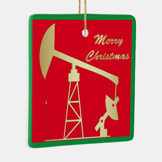 Ornament met kerstkeramische oliepomp (Rechts)