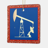 Ornament met kerstkeramische oliepomp (Links)