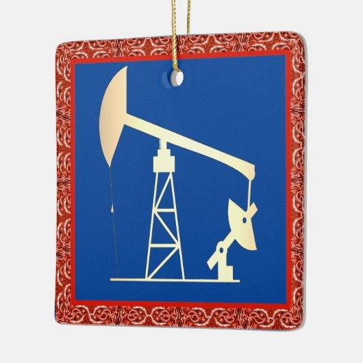 Ornament met kerstkeramische oliepomp (Links)