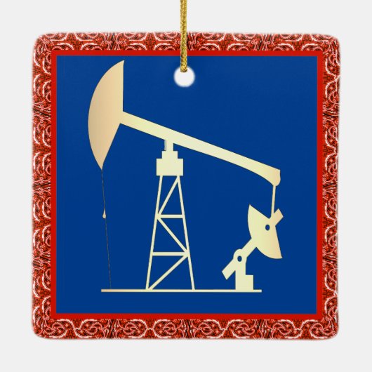 Ornament met kerstkeramische oliepomp (Achterkant)